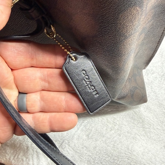 Coach Brown and Black Tote Bag - Picture 3 of 10